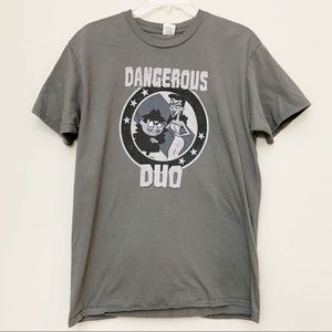 Dangerous Duo Men's Graphic Grey T Shirt Medium